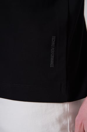  Erkek Siyah Trend  Bisiklet Yaka Rayon Dinamik Fit Tshirt
