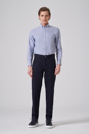  Erkek Lacivert Pamuk Trend Dynamic Fit Chino Pantolon