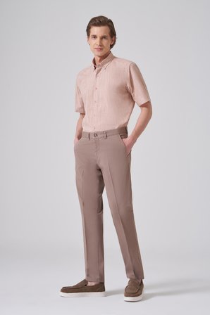  Erkek Vizon Pamuk Trend Dynamic Fit Chino Pantolon