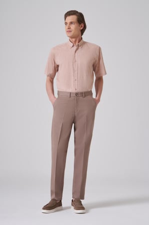  Erkek Vizon Pamuk Trend Dynamic Fit Chino Pantolon