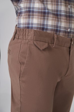  Erkek Bej Pamuk Trend Slim Fit Chino Pantolon