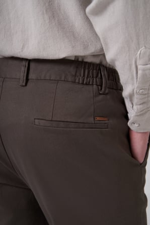 Erkek Haki Pamuk Trend Slim Fit Chino Pantolon