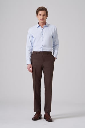  Erkek KAHVE Basic Slim Ft Pantolon