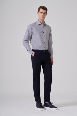  Erkek Lacivert Pamuk Trend Dynamic Fit Chino Pantolon