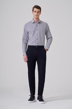  Erkek Lacivert Pamuk Trend Dynamic Fit Chino Pantolon