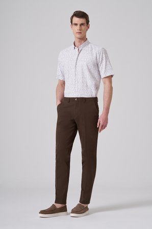  Erkek KAHVE Pamuk Trend Dynamic Fit Chino Pantolon