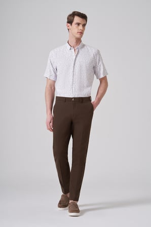  Erkek KAHVE Pamuk Trend Dynamic Fit Chino Pantolon