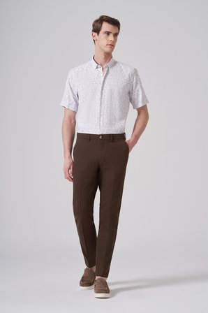  Erkek KAHVE Pamuk Trend Dynamic Fit Chino Pantolon