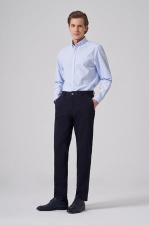  Erkek Lacivert Pamuk Trend Dynamic Fit Chino Pantolon