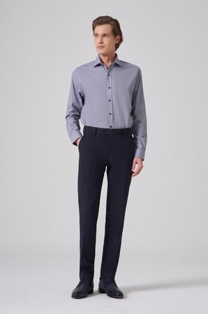  Erkek Lacivert Basic Slim Fit Pantolon