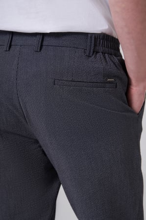  Erkek Lacivert Trend Slim fit Lastikli Pantolon