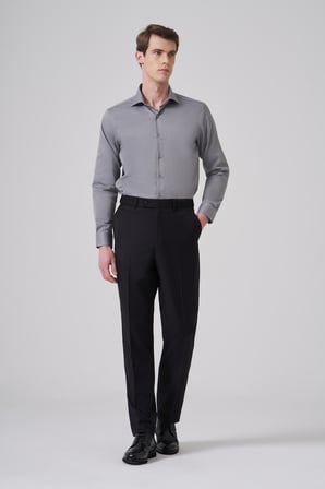  Erkek Siyah Basic Düz Dynamic Fit Pantolon