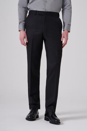  Erkek Siyah Basic Düz Dynamic Fit Pantolon