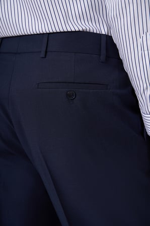  Erkek Lacivert Basic Düz Dynamic Fit Pantolon