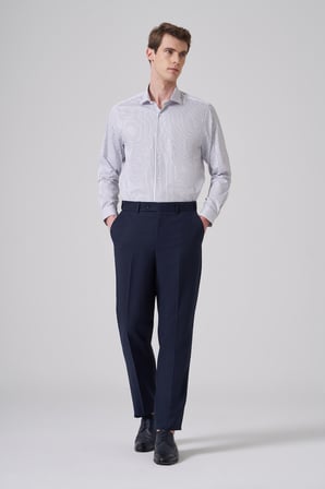  Erkek Lacivert Basic Düz Dynamic Fit Pantolon