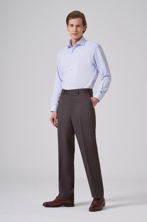  Erkek KAHVE Basic Düz Dynamic Fit Pantolon