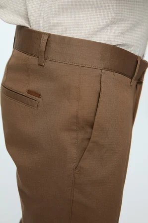  Erkek Vizon Pamuk Trend Düz Slim Fit Chino Pantolon