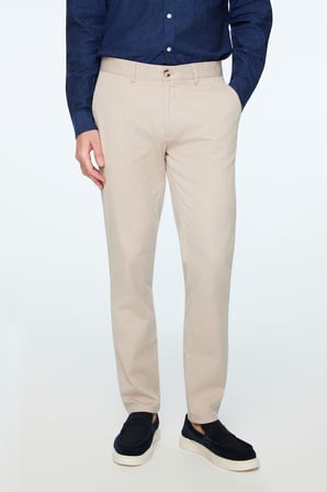  Erkek Taş Pamuk Trend Düz Slim Fit Chino Pantolon