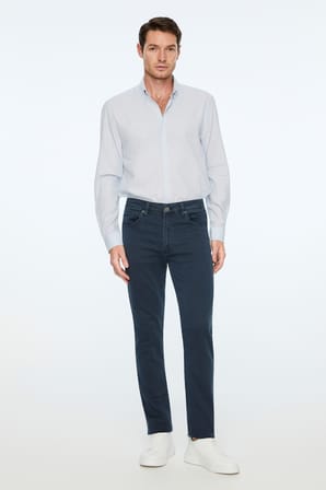  Erkek Lacivert Denim 5 Cep Dynamic Fit Jean Kot Pantolon