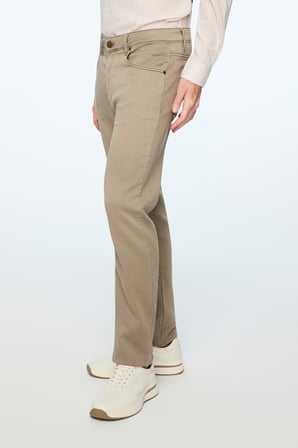  Erkek Bej Denim 5 Cep Dynamic Fit Jean Kot Pantolon