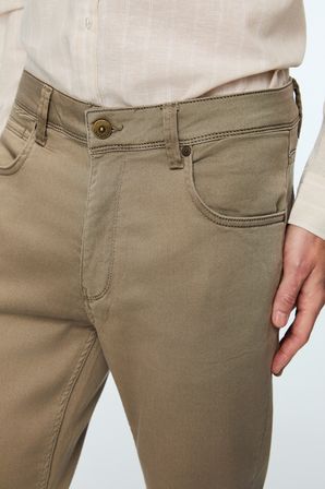  Erkek Bej Denim 5 Cep Dynamic Fit Jean Kot Pantolon