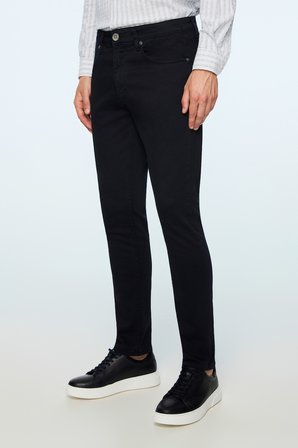  Erkek Lacivert Denim 5 Cep Slim Fit Jean Kot Pantolon