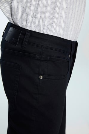 Erkek Lacivert Denim 5 Cep Slim Fit Jean Kot Pantolon