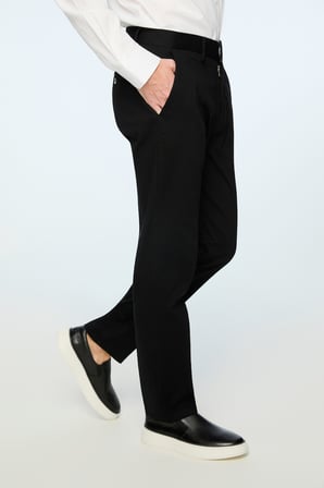  Erkek Siyah Pamuk Trend Düz Dynamic Fit Chino Pantolon