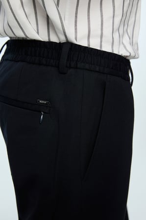  Erkek Lacivert Rayon Trend Düz Slim Fit Pantolon