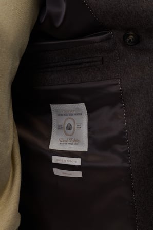  Erkek KAHVE Yünlü Kruvaze Gemici Model Dinamik Fit Kaban