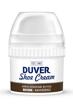 Duver Kendiliğinden Parlaklık Sağlayan Kahverengi Krem 60 Ml Ayakkabı Boyası