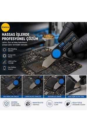 0.2 mm Ultra İnce Lehim Kazıma Ve BGA Tamir Bıçağı - Hassas Entegre CPU Sökme Aparatı (8.6 x 2.05 cm)