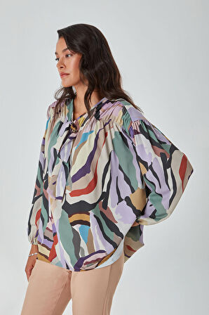 Renkli Zebra Tunik