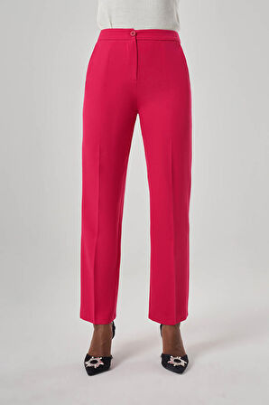 Double Basic Fuşya Pantolon