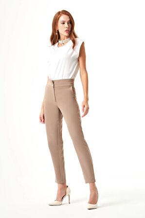 Kat Kemerli Vizon Pantolon