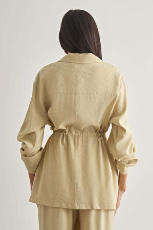 Mizalle Modal Karışımlı Fermuarlı Su Yeşili Tunik