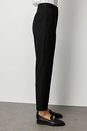 Mizalle Melanj Dokuma Siyah Klasik Pantolon