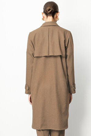 Mizalle Melanj Dokuma Bej Rengi Klasik Pantolon