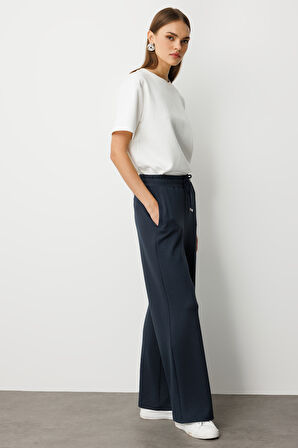 Mizalle Beli Lastikli Yumuşak Dokulu Antrasit Jogger Pantolon