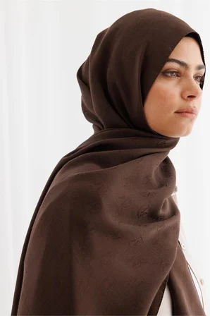 Mizalle M Desen Naia Acı Kahve Pamuk Şal