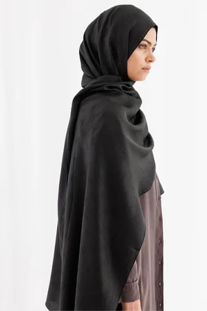 Mizalle M Desen Naia Siyah Pamuk Şal