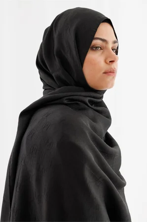 Mizalle M Desen Naia Siyah Pamuk Şal