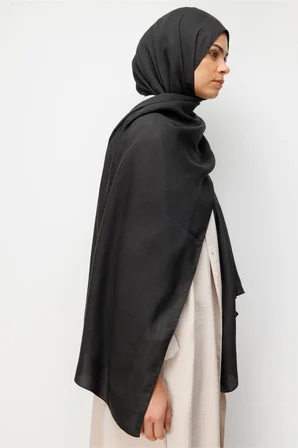 Mizalle Timeless Naia Siyah Pamuk Şal