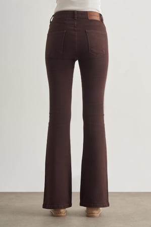 Mizalle Skinny Fit Kahverengi Denim Pantolon