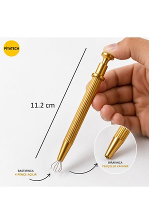 Profesyonel Hassas Entegre Ve Çip Tutucu Cımbız Elektronik Tamir Aparatı Gold 4 Pençeli Küçük Parça Yakalama Aleti