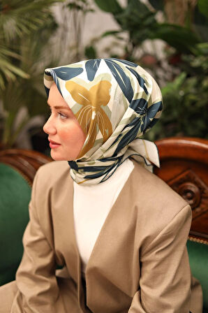 Silk Home Tivil İpek Eşarp IST11439-41 Lacivert Karışık Desen