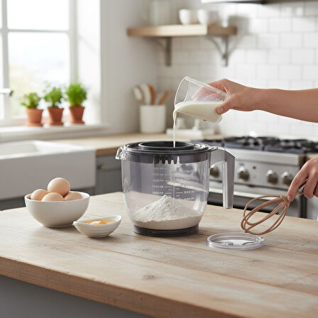 Technow Vip Ahmet VP-023 2200ml Kumsal Kapaklı Çırpma Mikser Kabı