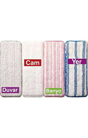 Technow Vip Ahmet  VP-611 Moplar İçin Vipset/Premium Set Yedek Bez 4 lü