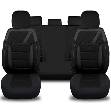 Oto Pandami K2 Serisi Citroën C4 Picasso 2006-2013 Uyumlu Tay Tüyü Koltuk Kılıfı, Siyah