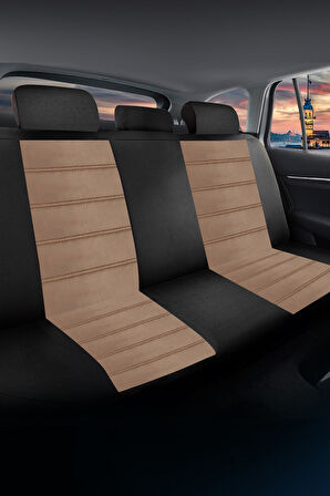 Oto Pandami K2 Serisi Volkswagen Golf Plus 2005 - 2014 Uyumlu Tay Tüyü Koltuk Kılıfı, Taba